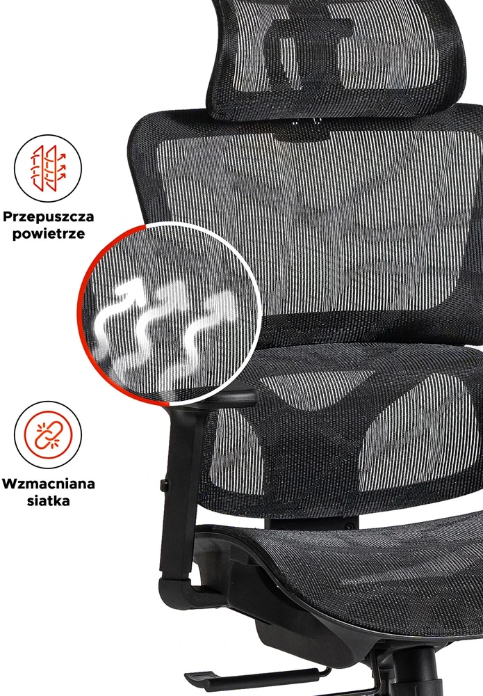 Ergonominė biuro pasukama kėdė ROYAL, juoda
