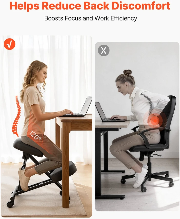 Vevor Ergonominė kėdė su ratukais