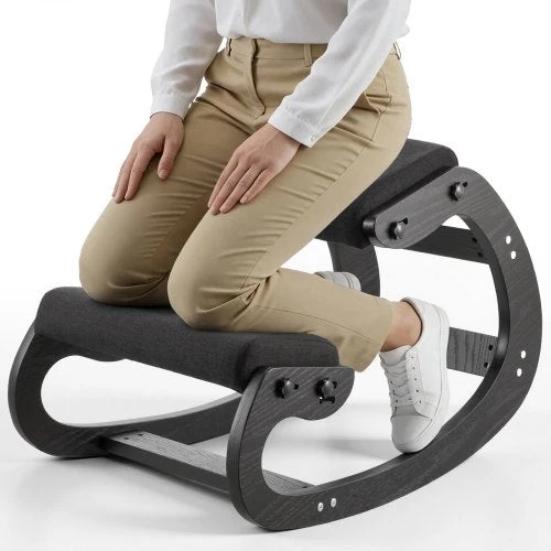 VEVOR Ergonominė medinė kėdė su paminkštinimu