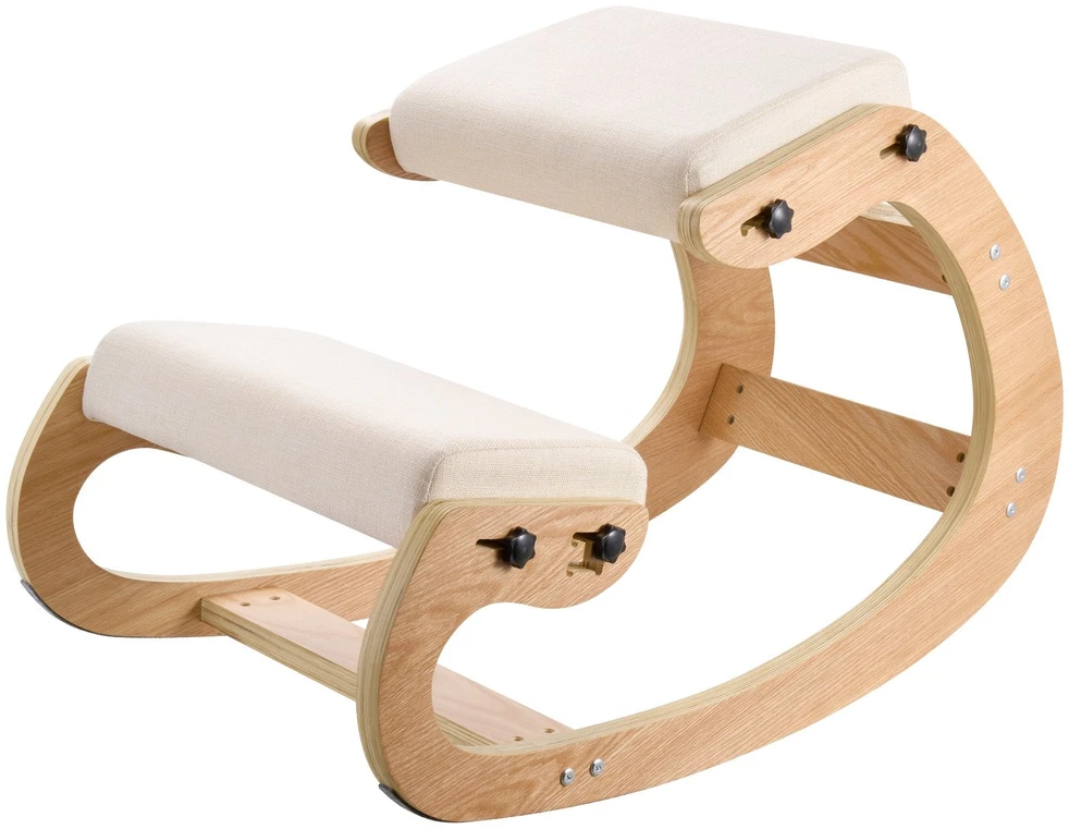 VEVOR Ergonominė medinė kėdė su reguliuojamu porolonu