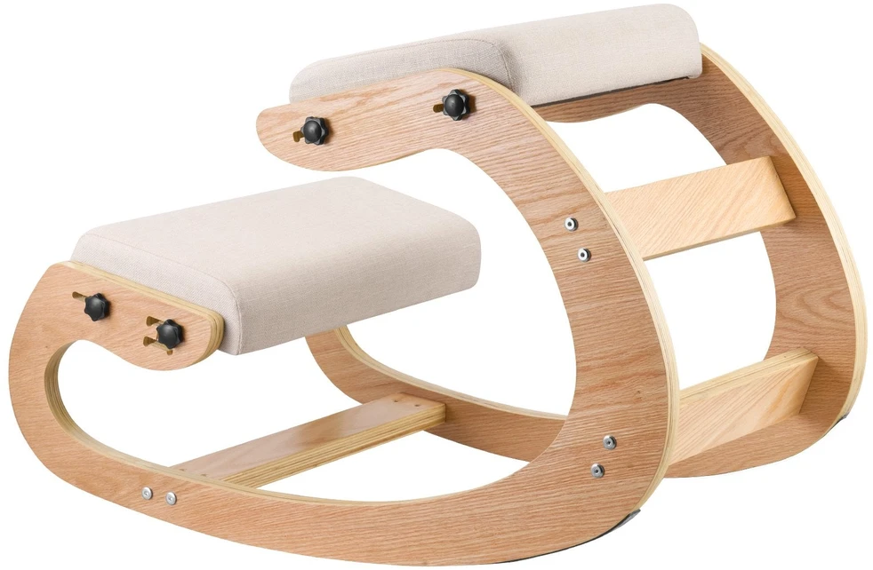 VEVOR Ergonominė medinė kėdė su reguliuojamu porolonu