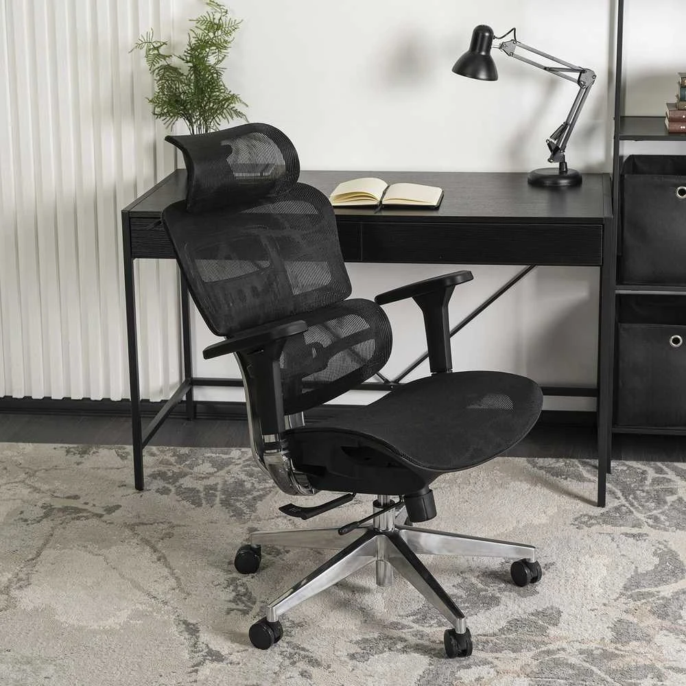 Ergonominė sukamoji biuro kėdė NINO, juoda