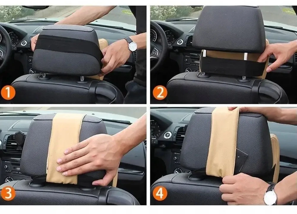 Ergonominių pagalvių rinkinys automobiliui JUODA