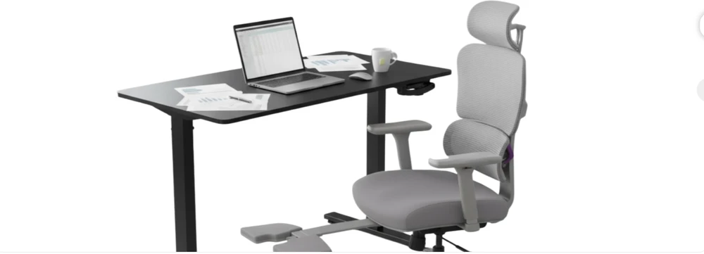 Ergonomiškas „Spacetronik LUMBO 44“ pilkas fotelis