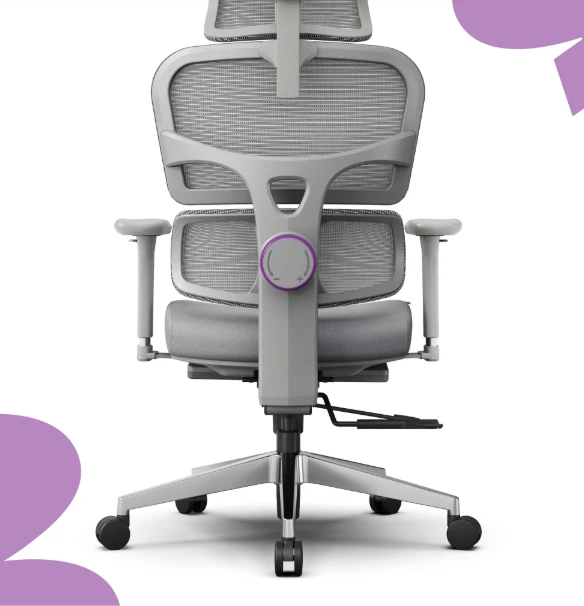 Ergonomiškas „Spacetronik LUMBO 44“ pilkas fotelis