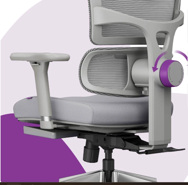 Ergonomiškas „Spacetronik LUMBO 44“ pilkas fotelis