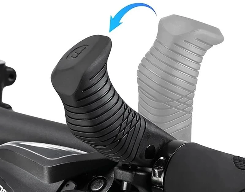 Ergonomiškos MTB dviračio rankenos Wozinsky WGR-M22, juodos
