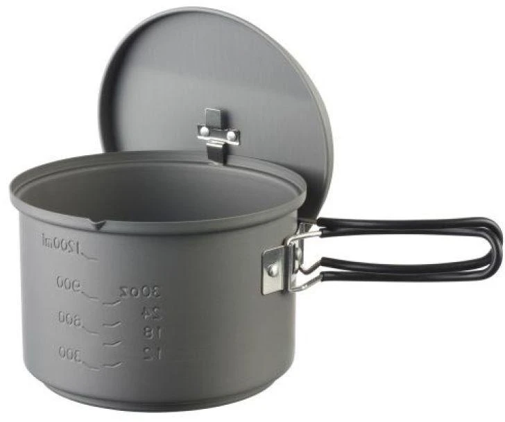 ESBIT Cookset with alcohol burner Stiklinis indelis 1,5 L Aliuminis, Juoda