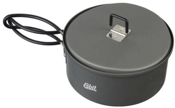 ESBIT PT1100HA turistinis maisto gaminimo indas Stiklinis indelis 1,1 L Aliuminis, Juoda