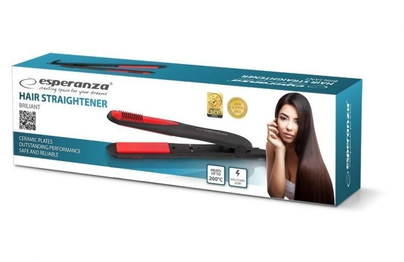 Tiesinimo žnyplės for hair Esperanza Brilliant EBP004 (35W, juodos spalvos)