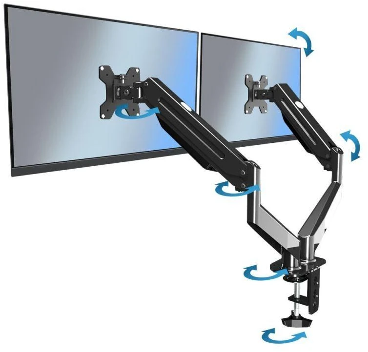 Monitoriaus Laikiklis - Esperanza ERW020 Dual Ekranas VESA 75x75/100x100 Juodas