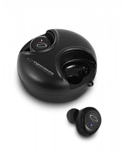 Belaidės Ausinės - Esperanza EH228K Bluetooth 5.0 į ausis įkišamos Micro-USB Juodos