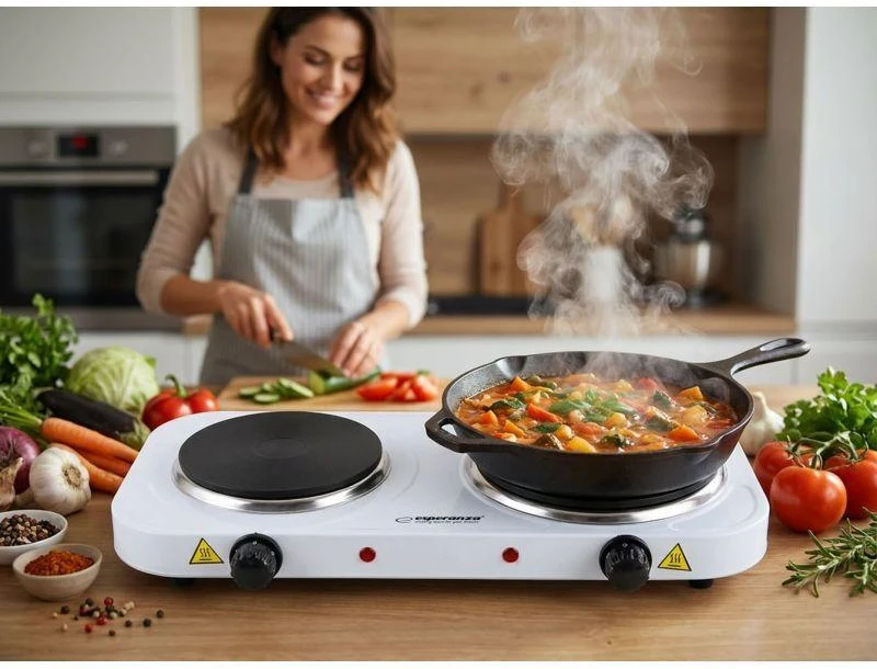 Esperanza EKH014W Electric cooker 2 zones Baltas