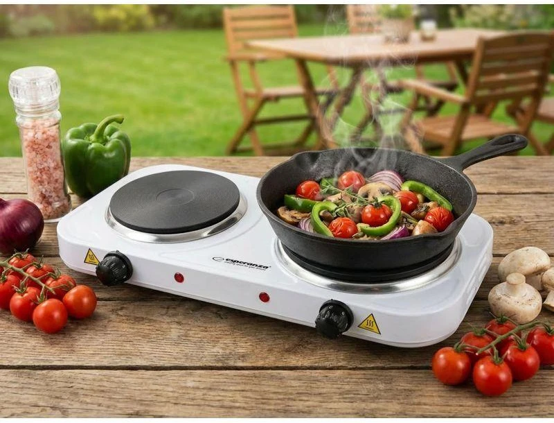 Esperanza EKH014W Electric cooker 2 zones Baltas