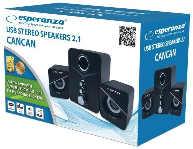 Ausinės ESPERANZA Garsiakalbiai 2.1 USB CANCAN EP153
