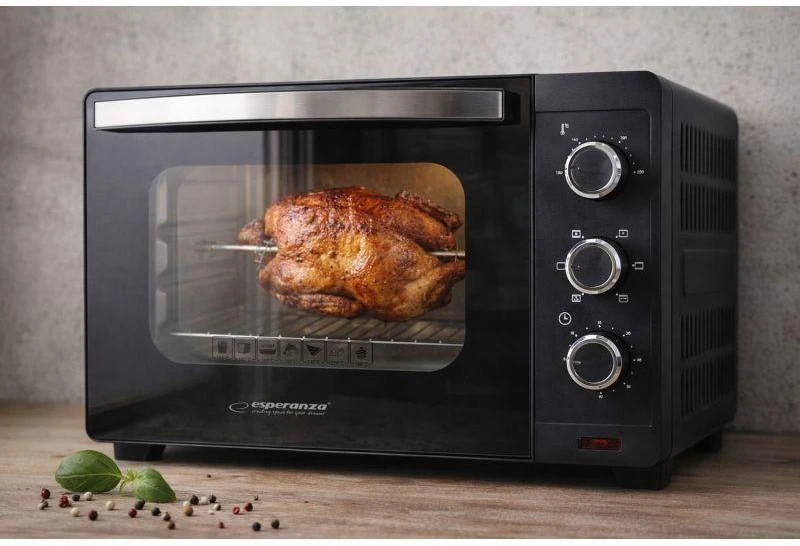 Mikrobangų krosnelė Esperanza EKO006N Mini orkaitė with convection and spit 25 l 1600W Juodas