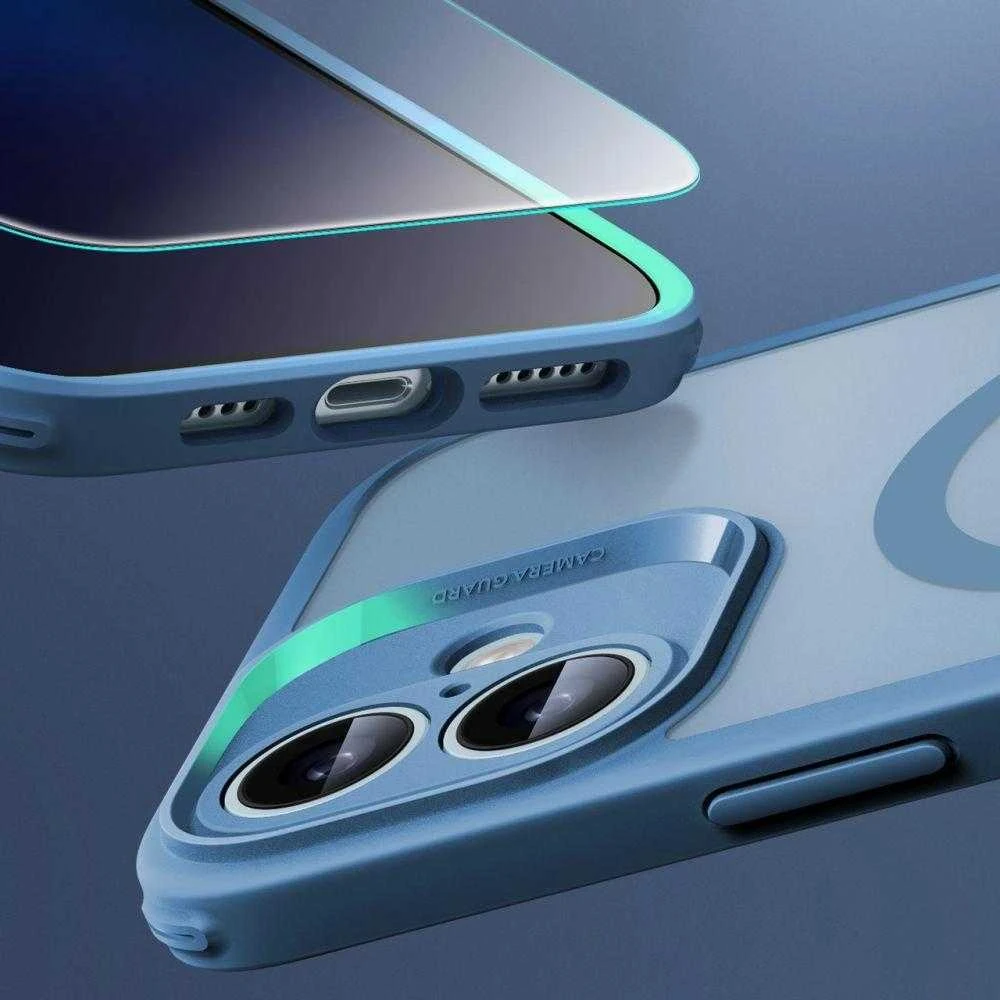 ESR Classic Pro Set Halolock MagSafe dėklas iPhone 16 - mėlynas