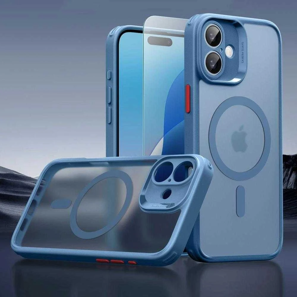 ESR Classic Pro Set Halolock MagSafe dėklas iPhone 16 - mėlynas