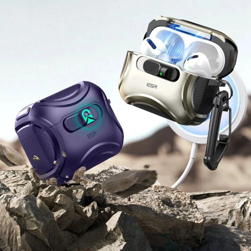 ESR Cyber FlickLock MagSafe dėklas AirPods Pro 3 - Violetinė