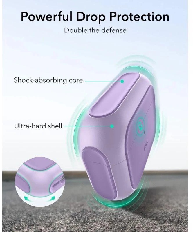 ESR Orbit Halolock MagSafe dėklas AirPods Pro - violetinis