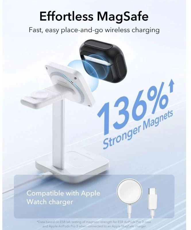 ESR Orbit HaloLock MagSafe dėklas, skirtas AirPods Pro 3 - juodas