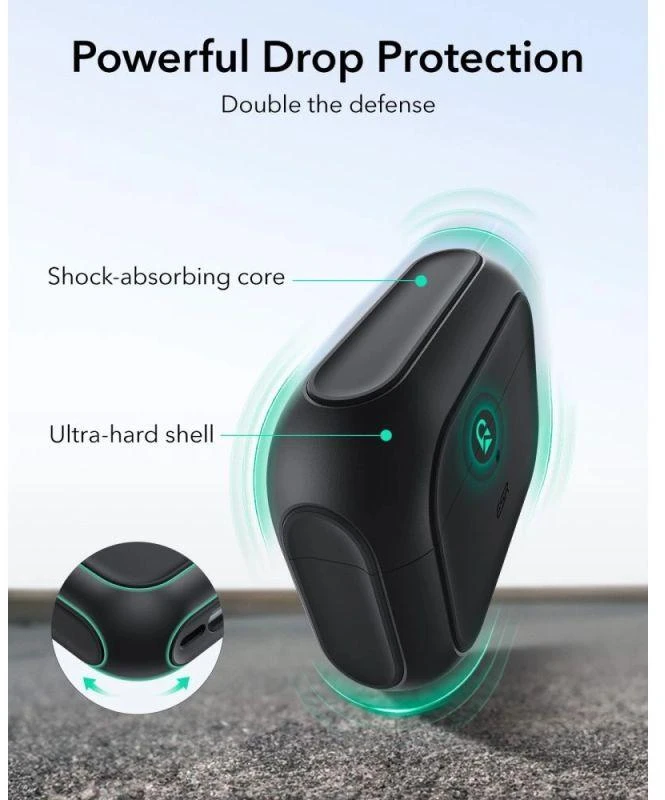 ESR Orbit HaloLock MagSafe dėklas AirPods Pro 3 - juodas