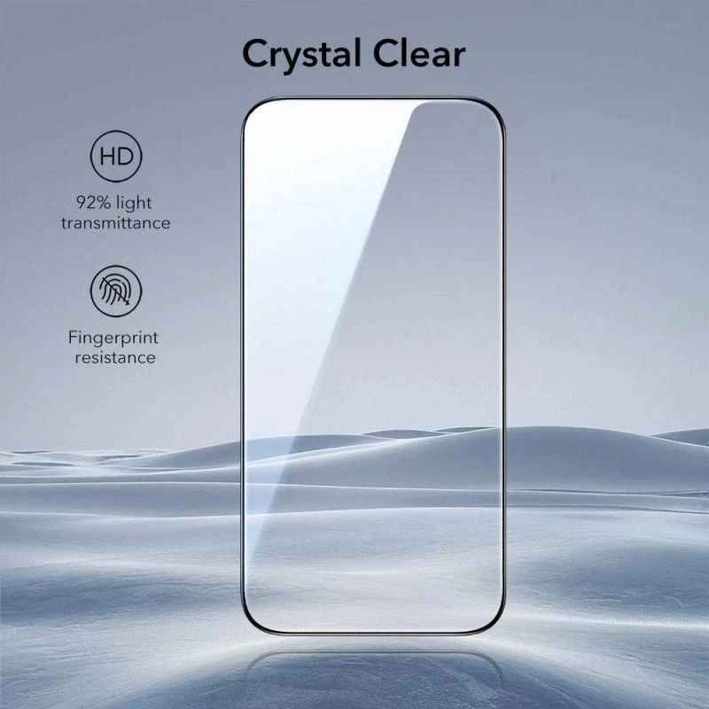 ESR UltraFit Apsauginis stiklas 2-pack skirtas Apple iPhone 17 Pro Max – transparent