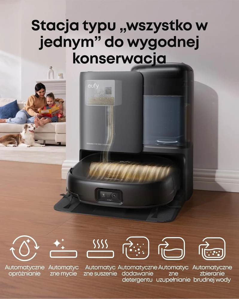 Dulkių siurblys-robotas Eufy Omni E25, Juodas