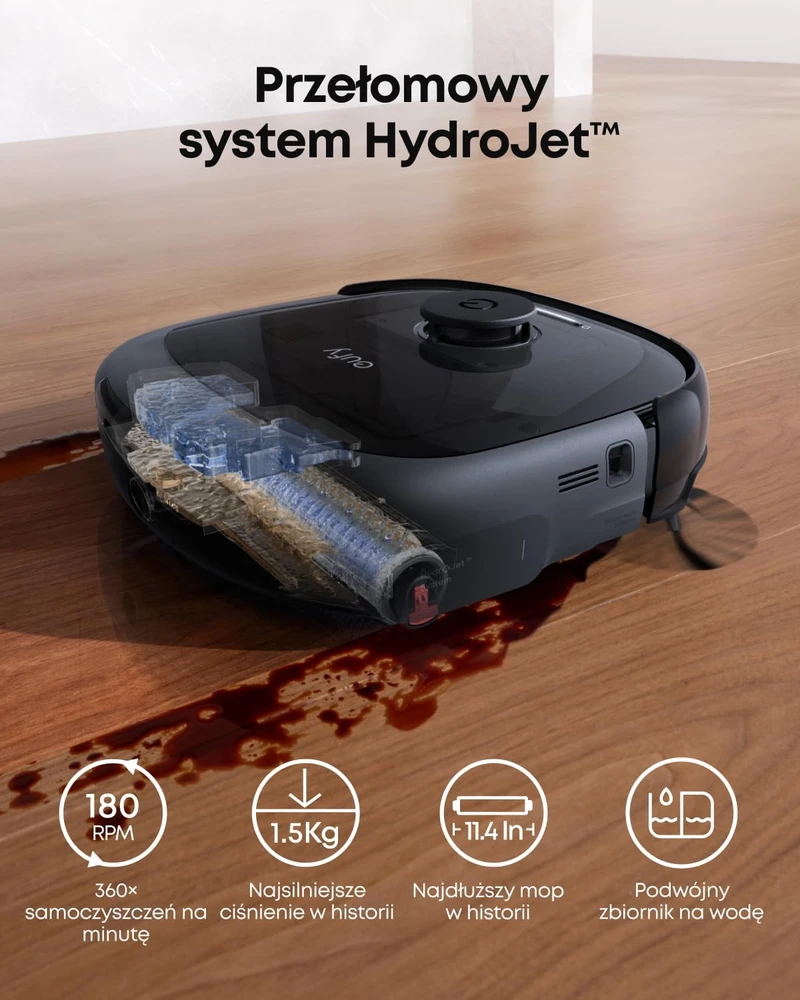 Dulkių siurblys-robotas Eufy Omni E25, Juodas
