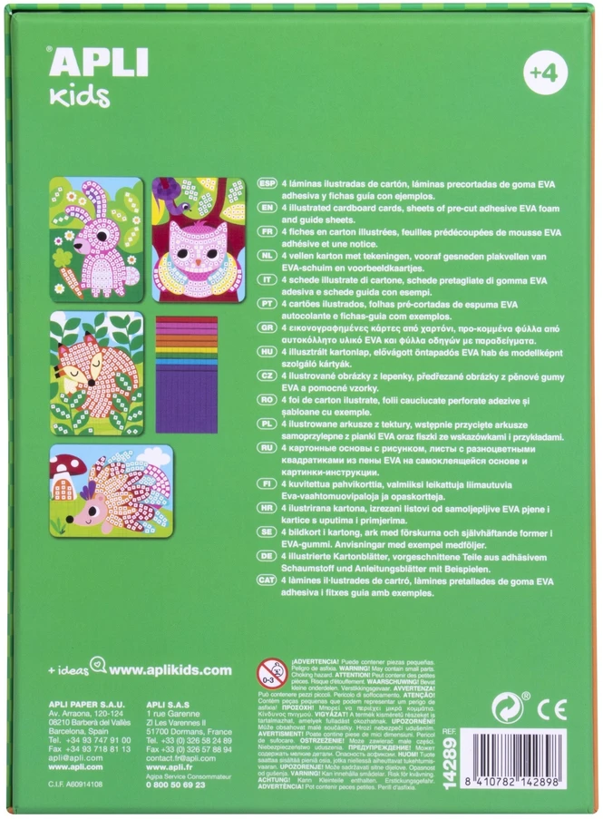 Apli Kids EVA porolono mozaika „Gyvūnai“