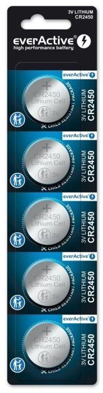 EVERACTIVE CR2450 ličio baterija, blisteris, 5 vnt., CR24505BL