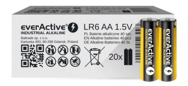 everActive EVLR6S2IK AA tipo baterijų pakuotė (40 vnt.)