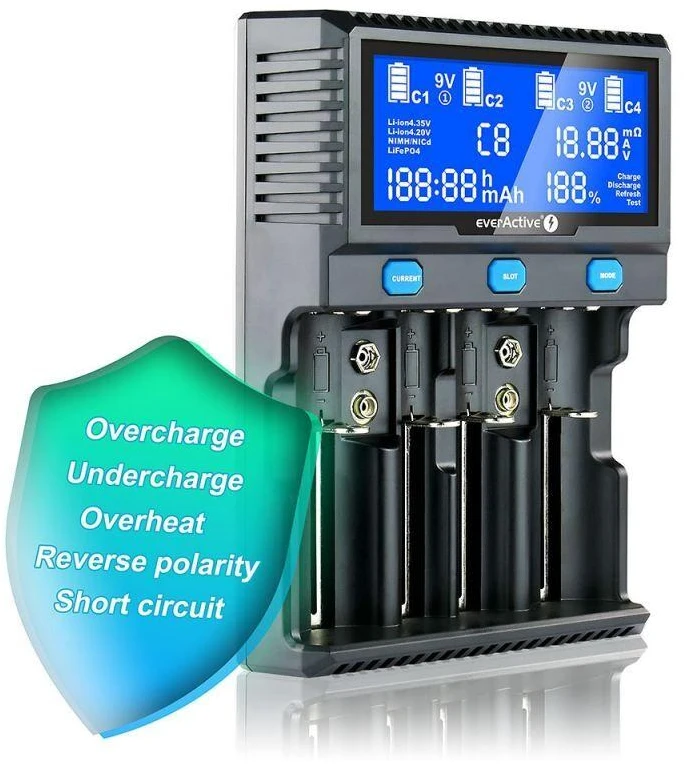 EVERACTIVE Kroviklis skirtas Li-Ion ir Ni-MH cilindrinėms baterijoms UC4200