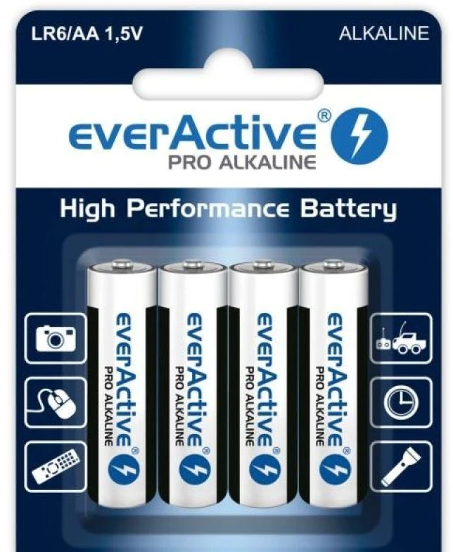everActive LR6 AA baterijos, 4 vnt. lizdinėje pakuotėje