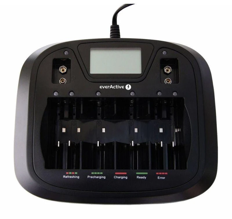everActive universalus 4 etapų AA AAA C D 9V elementų įkroviklis NC-900U