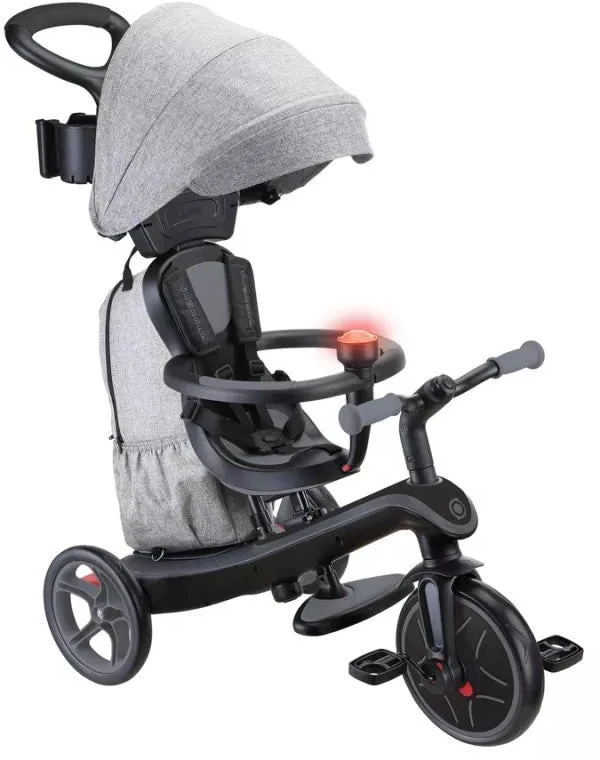 Daugiafunkcinis triratukas Globber Explorer Trike 4in1, pilkas, 633-120