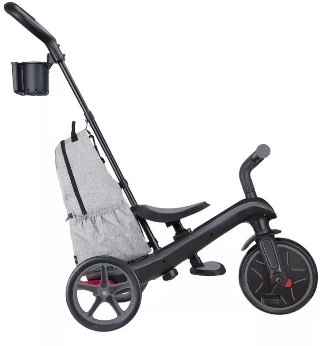 Daugiafunkcinis triratukas Globber Explorer Trike 4in1, pilkas, 633-120