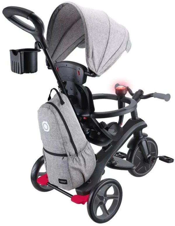 Daugiafunkcinis triratukas Globber Explorer Trike 4in1, pilkas, 633-120