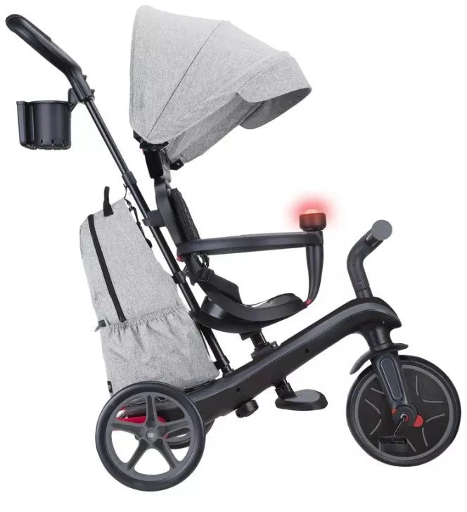 Daugiafunkcinis triratukas Globber Explorer Trike 4in1, pilkas, 633-120