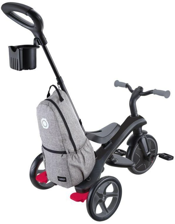 Daugiafunkcinis triratukas Globber Explorer Trike 4in1, pilkas, 633-120