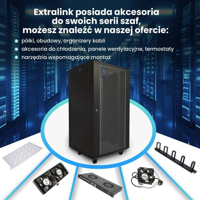 EXTRALINK 27U 600X800 stovima spintelė juodas