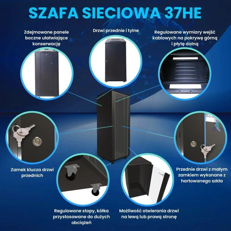 EXTRALINK 37U 600X800 stovima spintelė juodas