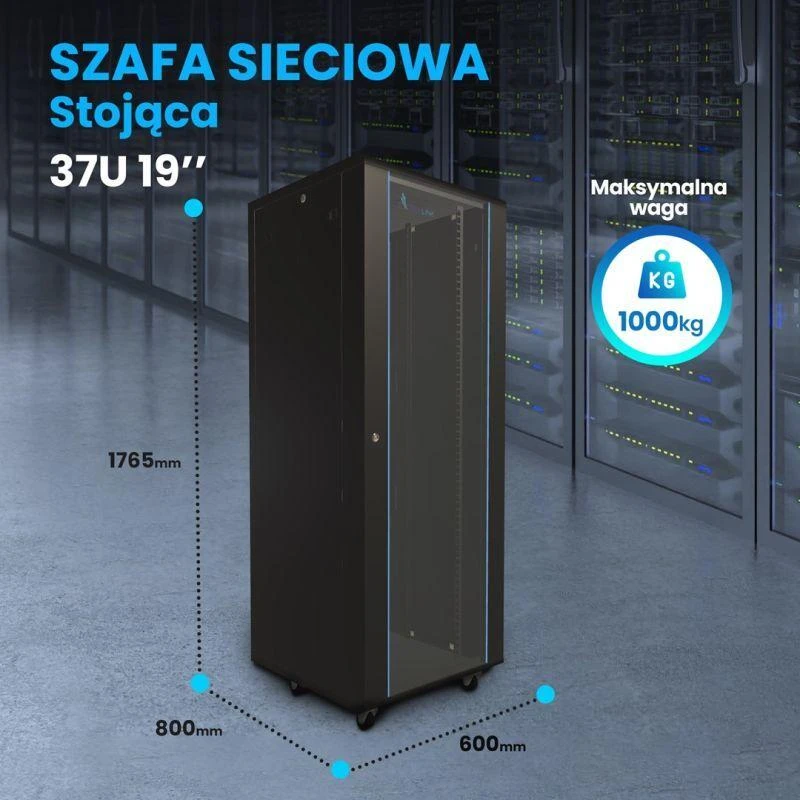 EXTRALINK 37U 600X800 stovima spintelė juodas
