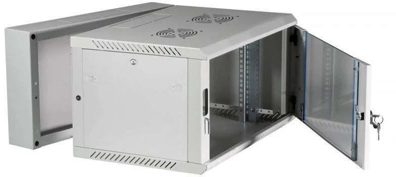 EXTRALINK 6U 600X600 AZH sieninė spintelė sūpynės tipo pilka