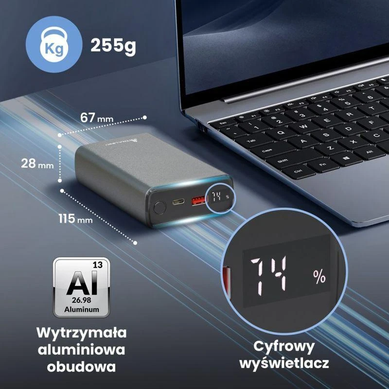 Atsarginis maitinimo šaltinis ("Power Bank") Atsarginis maitinimo šaltinis ("Power Bank") ExtraLink EPB-126 20000mAh