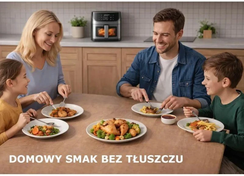 Extralink Oro gruzdintuvė Gruzdintuvė be riebalų 8L 1800W 200 laipsnių