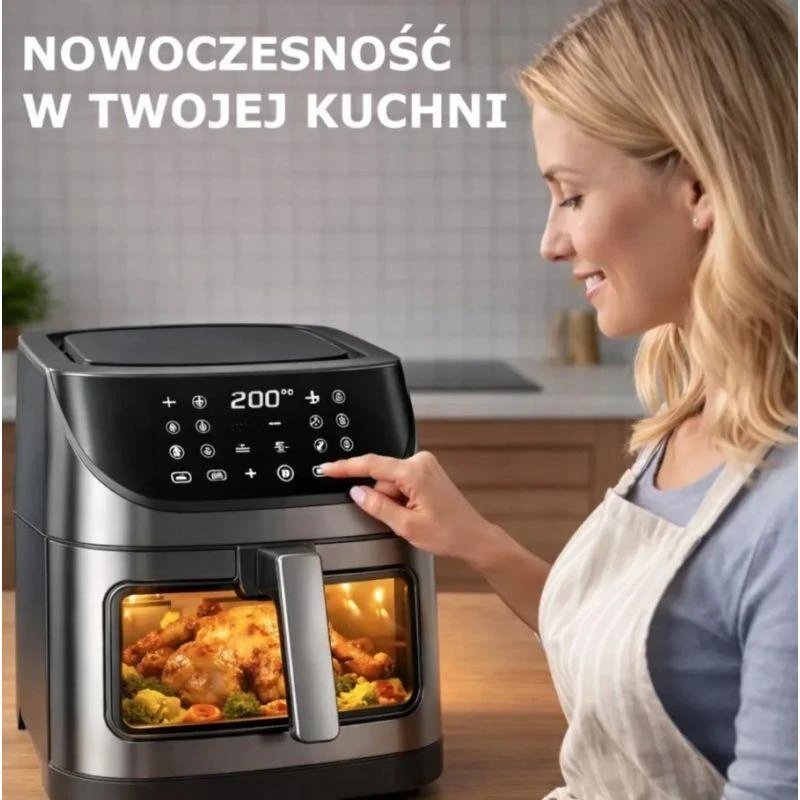 Extralink Oro gruzdintuvė Gruzdintuvė be riebalų 8L 1800W 200 laipsnių