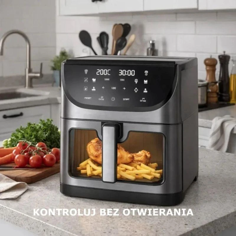 Extralink Oro gruzdintuvė Gruzdintuvė be riebalų 8L 1800W 200 laipsnių