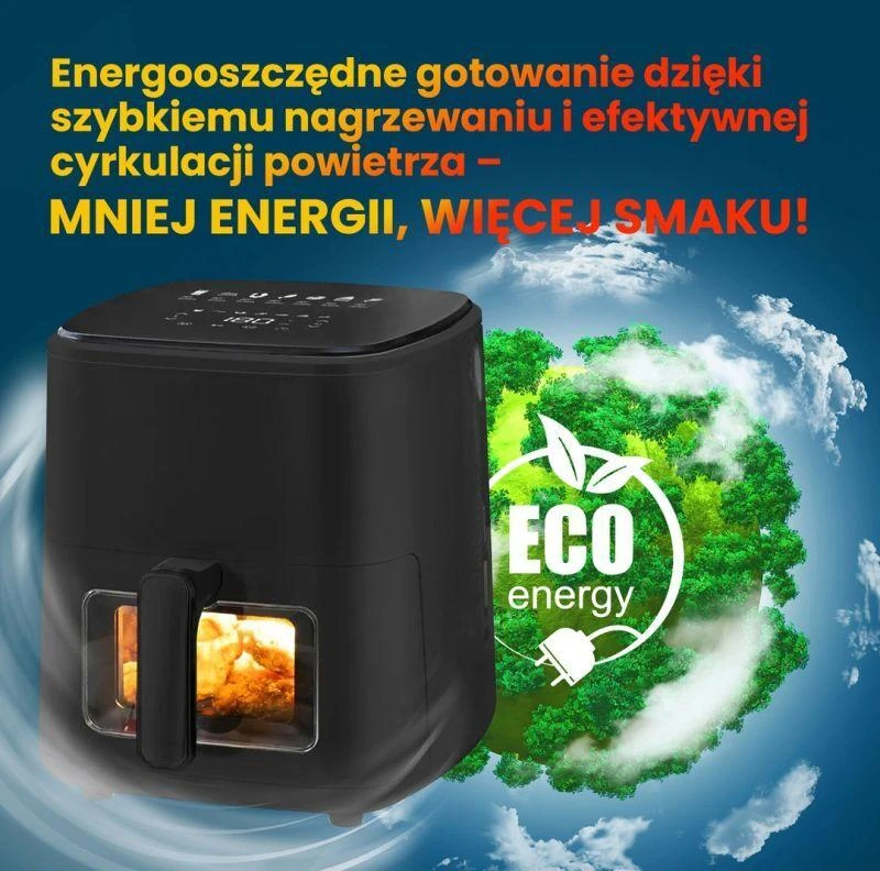 Extralink Home SJ-500 5L Vienas 1500 W Karšto oro gruzdintuvė Juoda