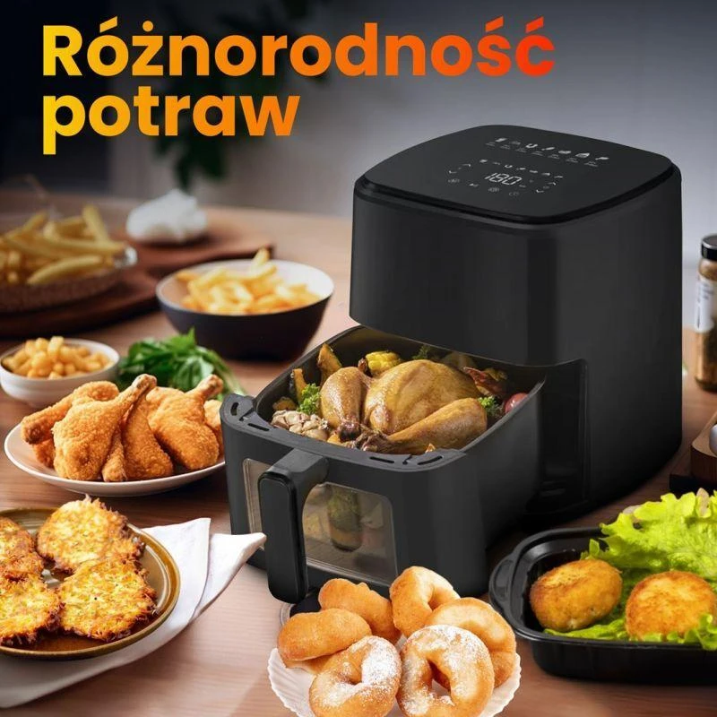 Extralink Home SJ-500 5L Vienas 1500 W Karšto oro gruzdintuvė Juoda